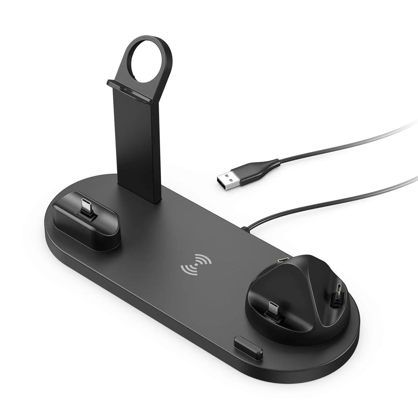 iPhone 16 至 8 系列、三星 Ultra/S25/S24/S23/S22 系列无线充电旋转底座,支持 Apple Watch 10 至 2 代。