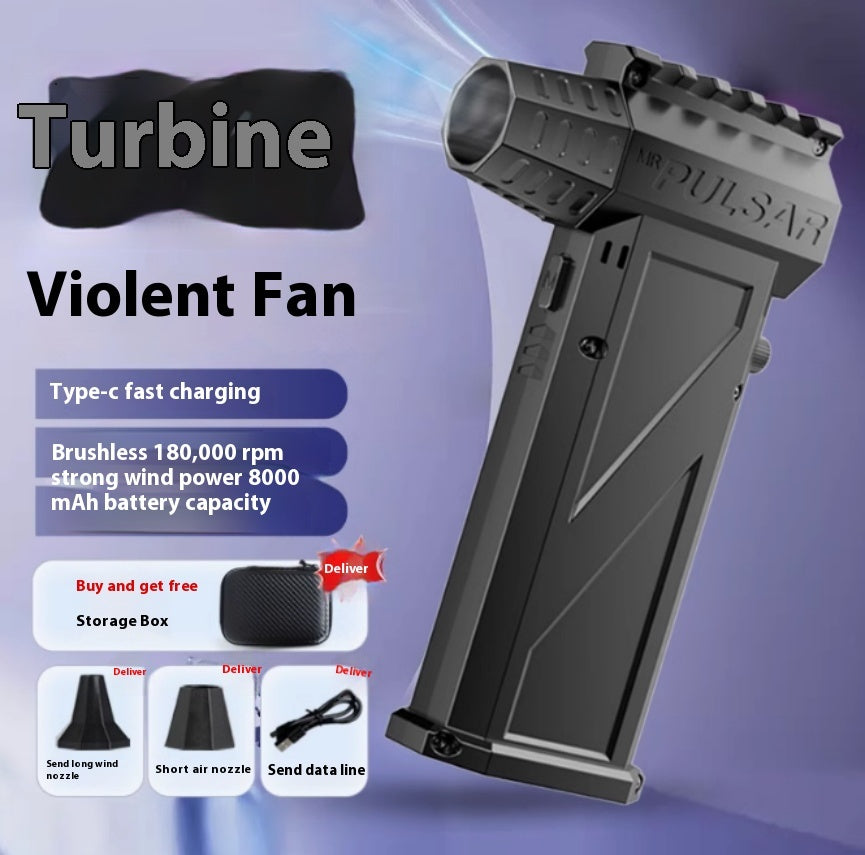 无刷电机手持强力涡轮小风扇 輕鬆除塵